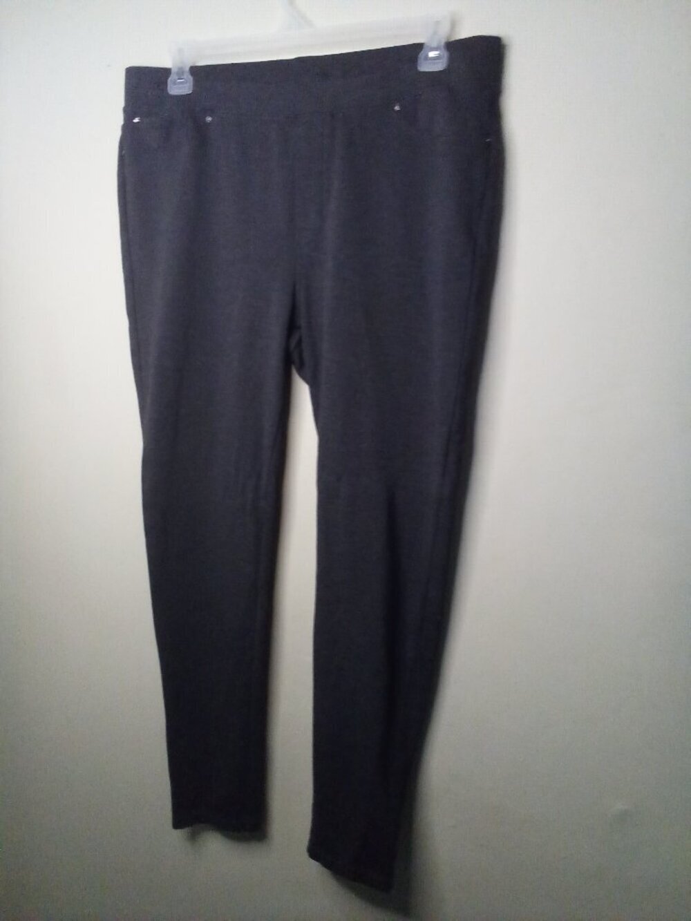 Seven 7 Pull On Leggings Women XXL Slim Skinny Back Pockets Dark Gray